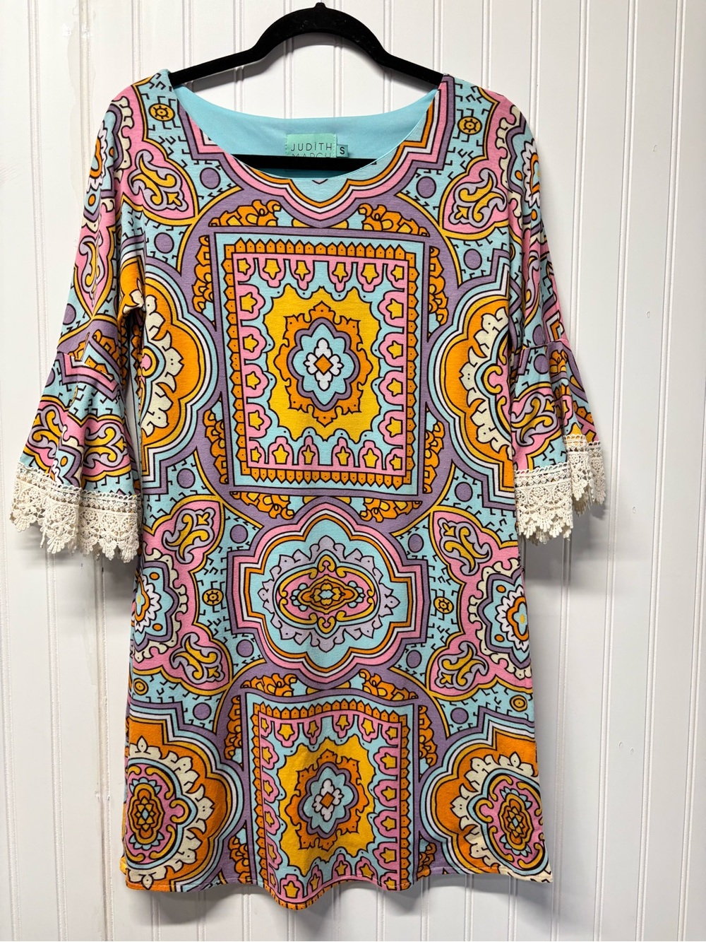 Women's Judith March Lace Trimmed Shift Dress Size Small